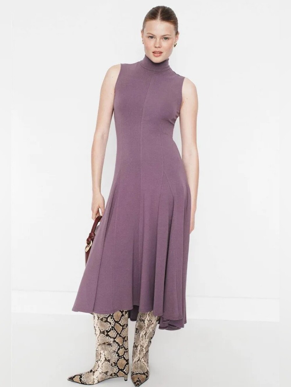 Peter Som X RTR Sleeveless Mock Neck Midi Dress Size S